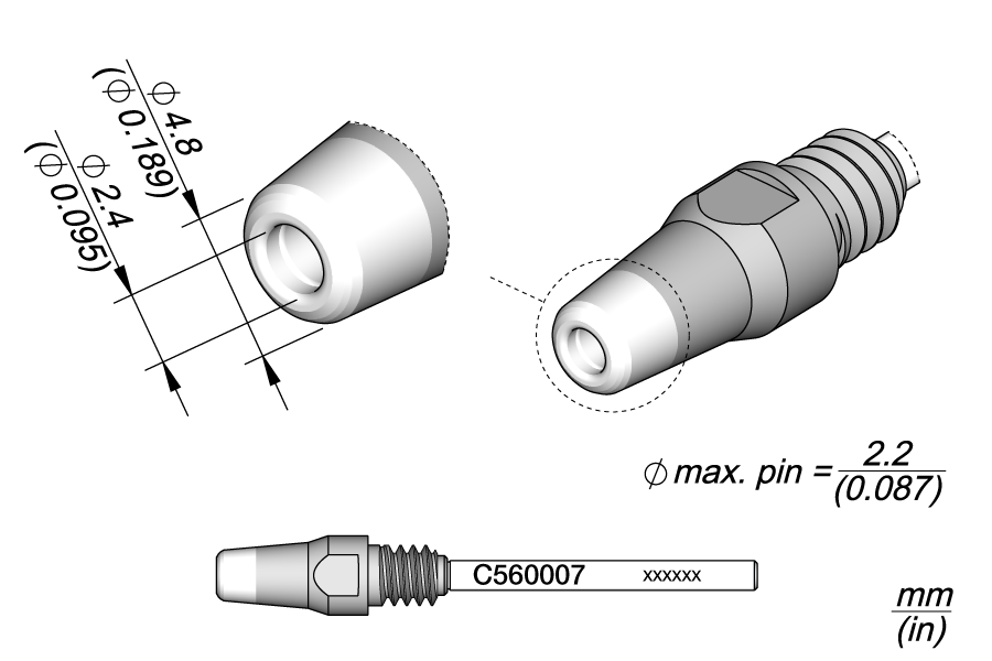 C560007 - Through-hole Desoldering Tip Ø 2.4